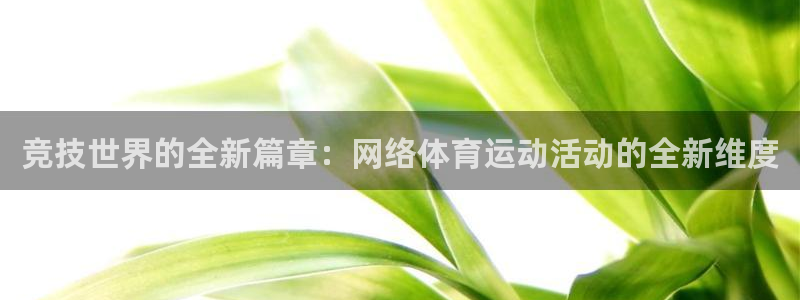 3377体育app下载安装：竞技世界的全新篇章：网络体育运动活动的全新维度